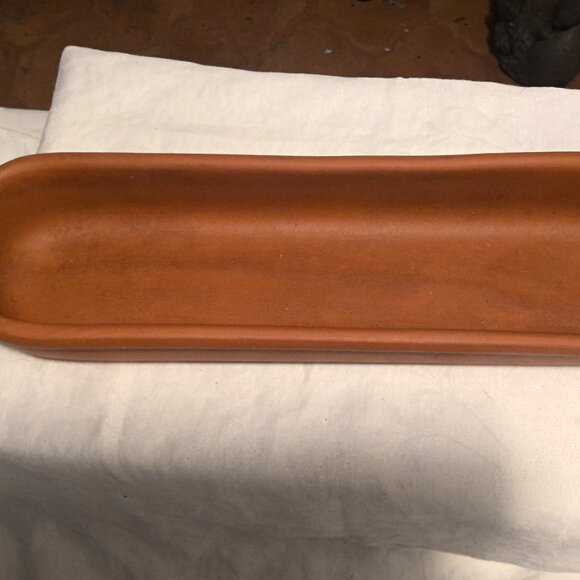 Vtg Bennington Potters 1966 Terracotta French Bread Server by David Gil 16.5" - Picture 6 of 8